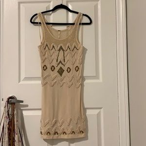 Free People Detailed Mini Dress